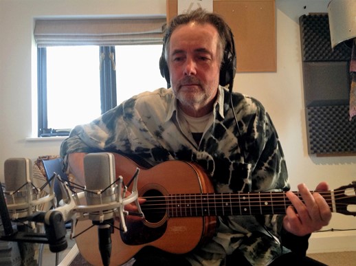 C J Martin in the studio - Dangerous Moonlight