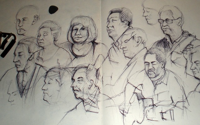 Another great drawing by Danny McEvoy captures the players at The Green Man, Ringmer on 7.04.13