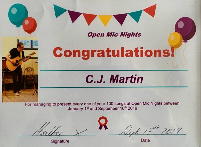 100 song certificate