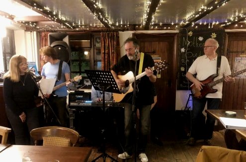 The Wheatsheaf with band - 27/03/19 Photo: Becky