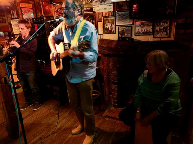 Six Bells with Helga on Cajon and Simon on Sax - 12/11/19 Photo: Heather