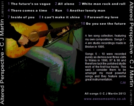 Click to view a larger image of the Altered Perspective CD tray rear artwork