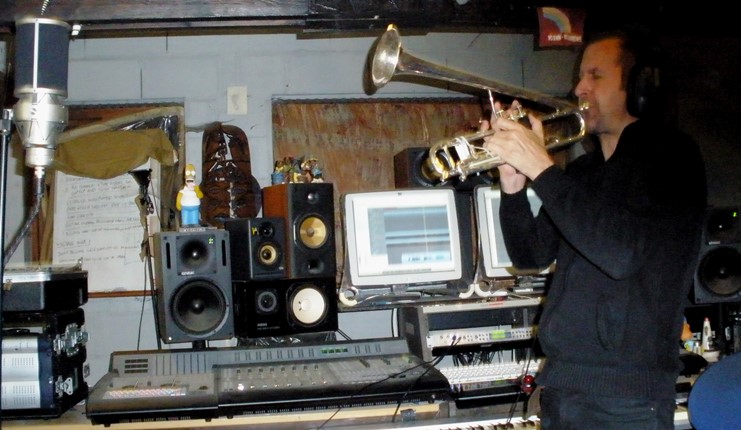 Rupert records the fat trumpet parts on Quiet Man 4.10.14