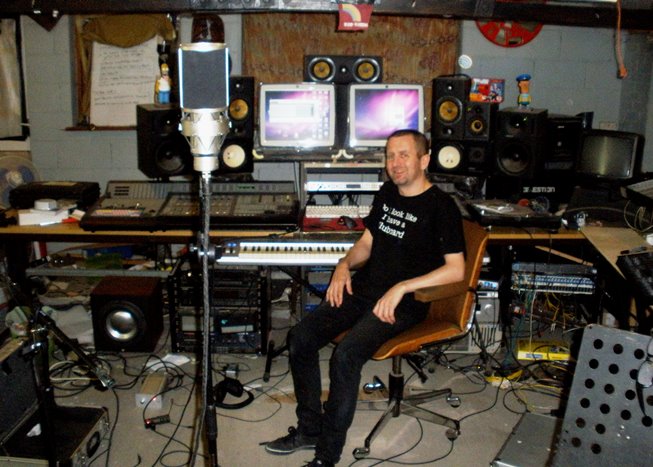 Rupert Cobb in his studio - our first session - 4.06.14