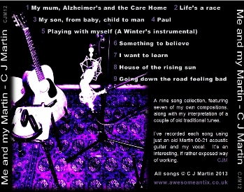 Click to view a larger image of the Me and my Martin CD tray rear artwork
