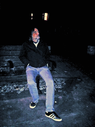 Charlie Middleton took this photo of me on Paul's actual bench in Brighton
