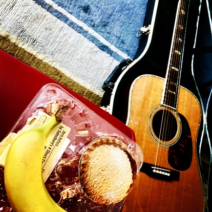 Martin and essential supplies back in the studio