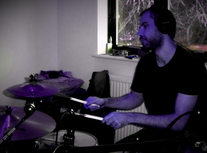 Ben on the drums - 15/01/16 - Photo: C J Martin
