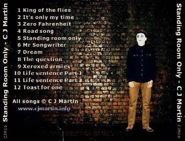 Click to view a larger image of the Standing Room Only CD tray rear artwork