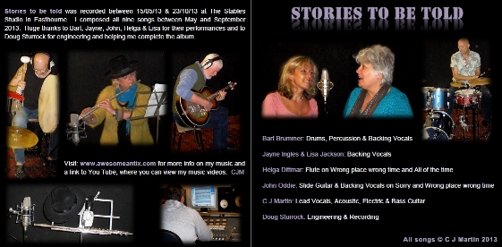 Click to view a larger image of the Stories to be told CD inside cover artwork
