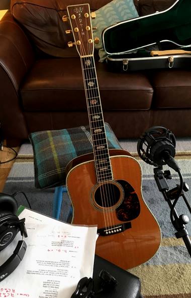 Martin guitar ready for action in the studio - Then & Now
