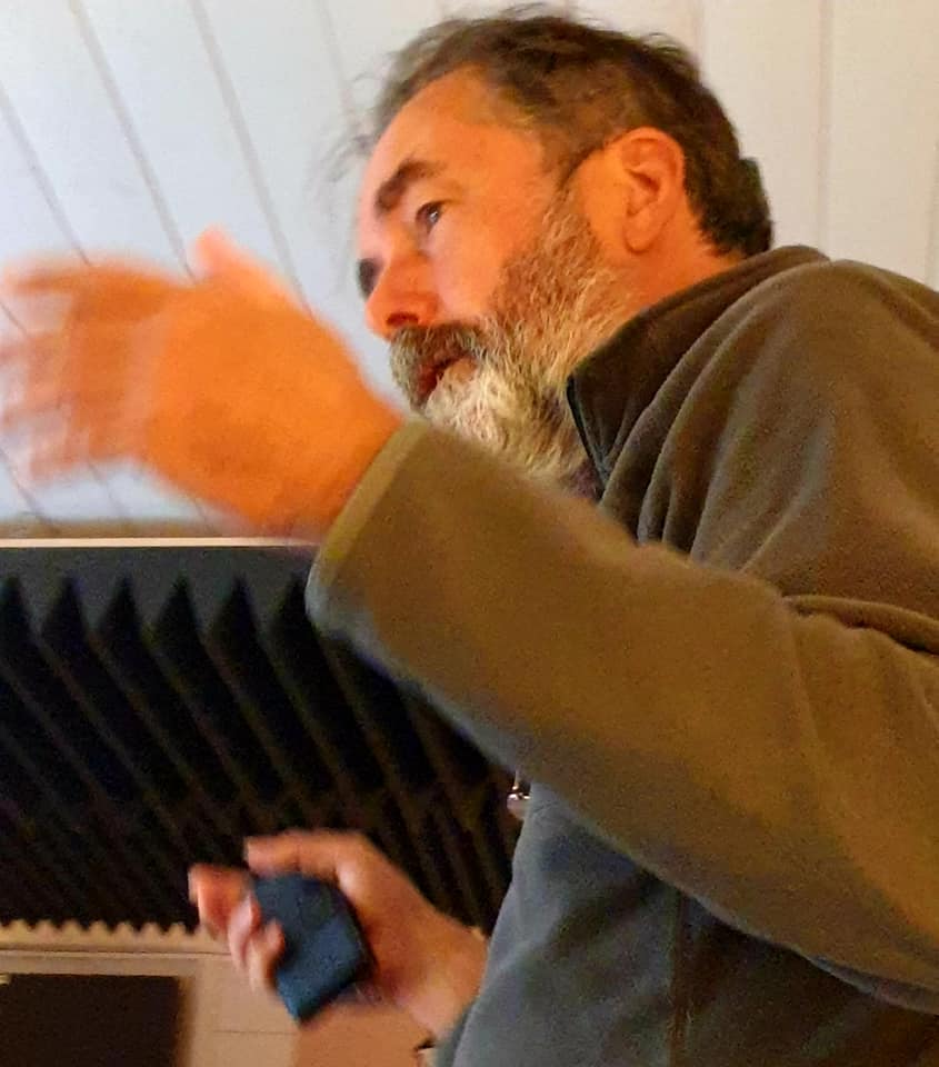 C J Martin doing his producer arm waving thing - 13.10.19