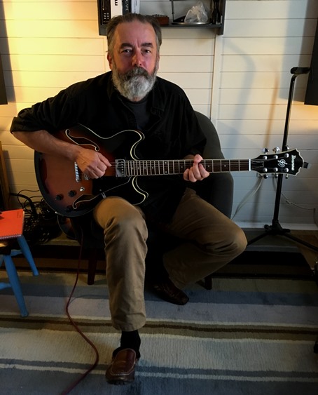 C J Martin in the studio - Then & Now