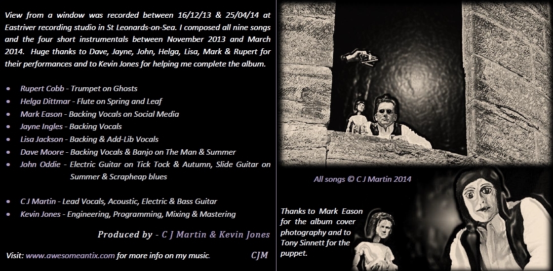Click to view a larger image of the View from a window CD inside cover artwork