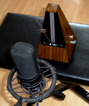 My metronome being recorded for use on Tick-tock - 27.03.14